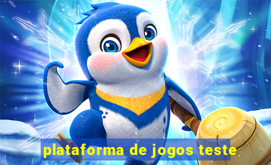 plataforma de jogos teste